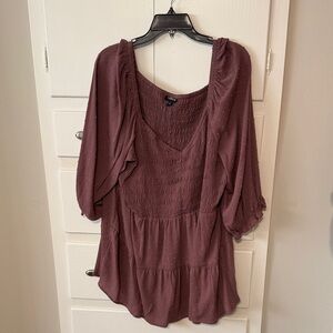 Torrid Plum Smocked Blouse